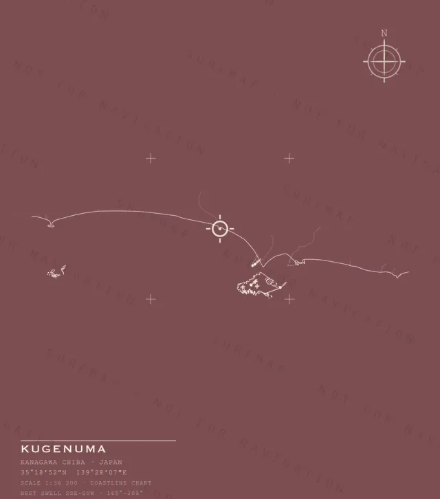 Kugenuma chart, the full artwork printed on the back