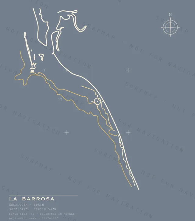 La Barrosa chart, the full artwork printed on the back