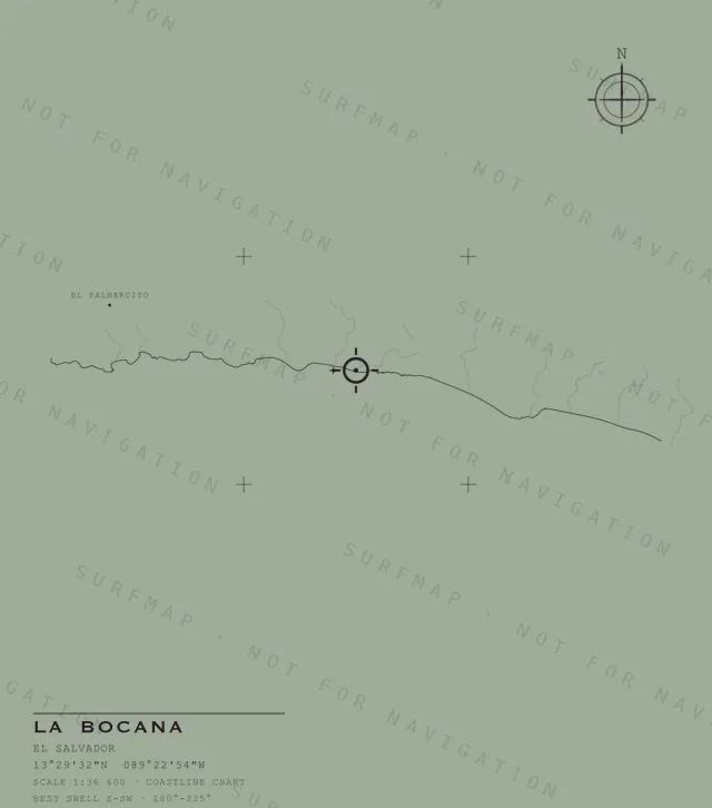 La Bocana chart, the full artwork printed on the back