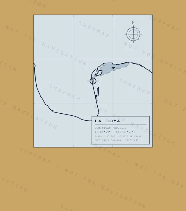 La Boya chart, the full artwork printed on the back