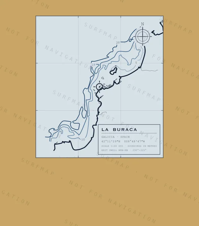 La Buraca chart, the full artwork printed on the back