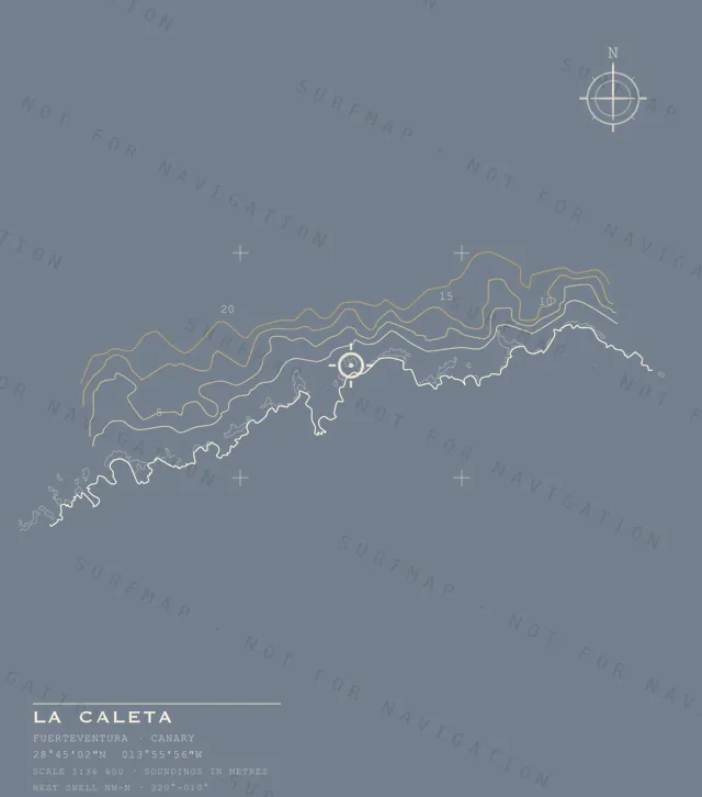La Caleta chart, the full artwork printed on the back