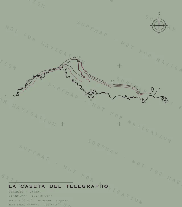 La Caseta del Telegrapho chart, the full artwork printed on the back