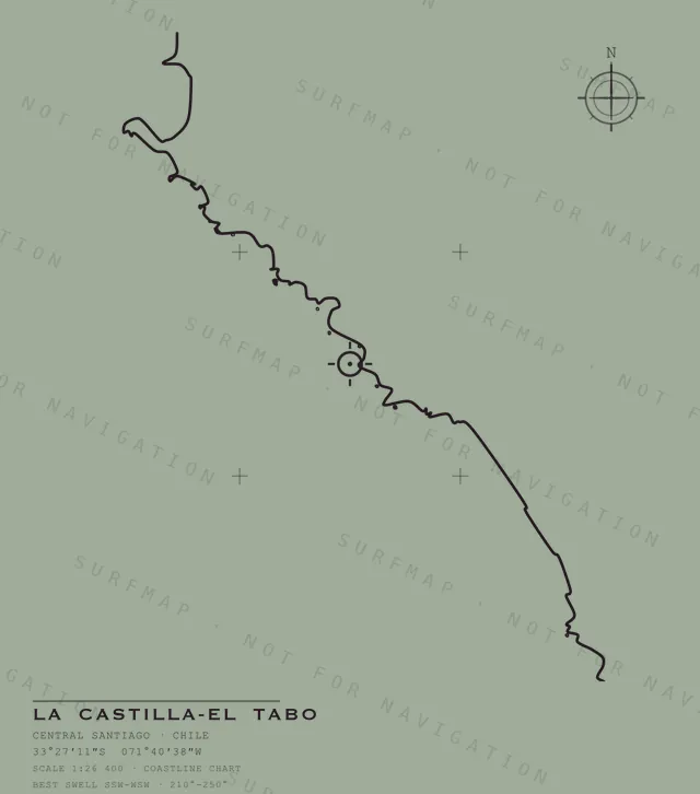 La Castilla-El Tabo chart, the full artwork printed on the back