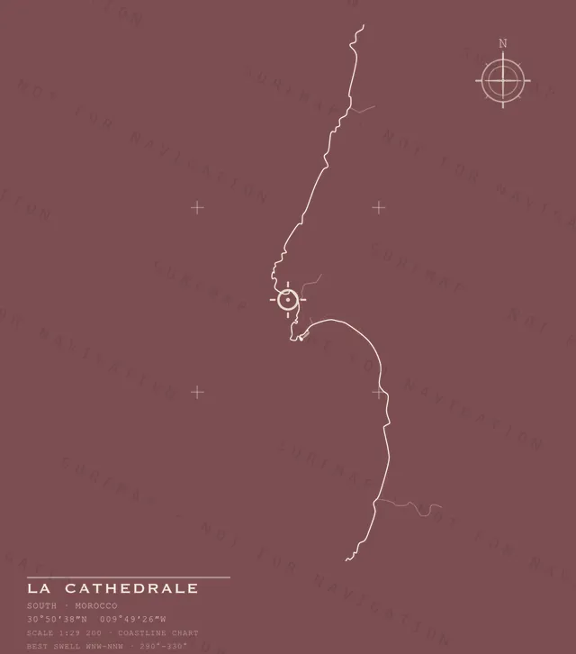La Cathedrale chart, the full artwork printed on the back