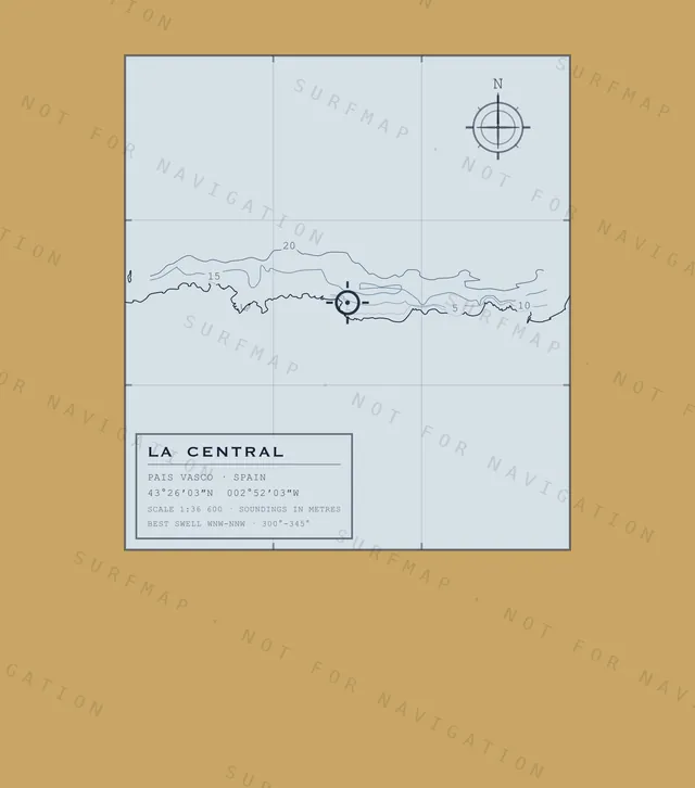 La Central chart, the full artwork printed on the back
