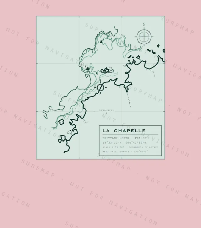 La Chapelle chart, the full artwork printed on the back