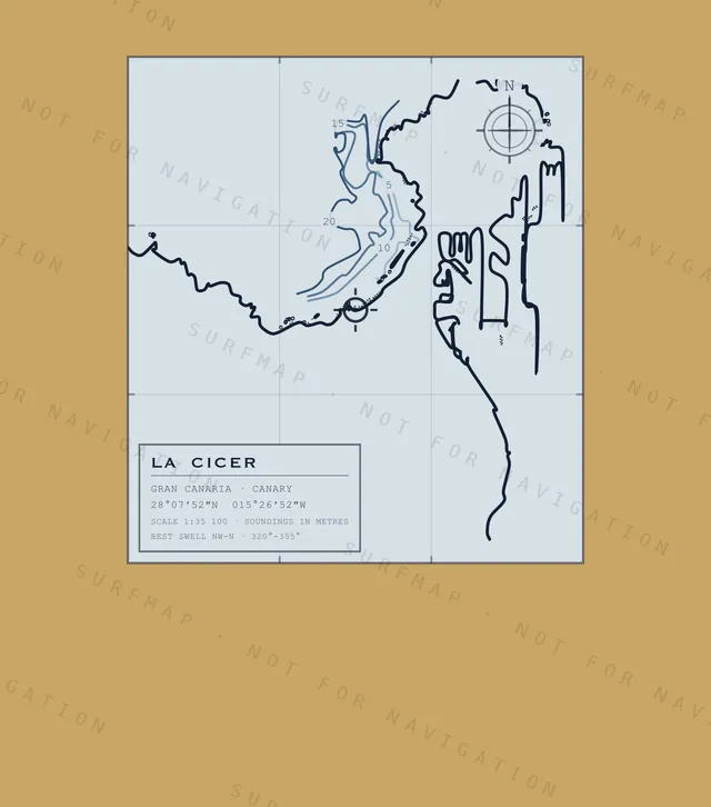 La Cicer chart, the full artwork printed on the back