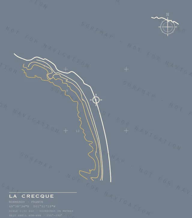 La Crecque chart, the full artwork printed on the back