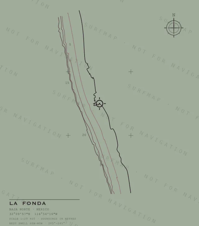 La Fonda chart, the full artwork printed on the back