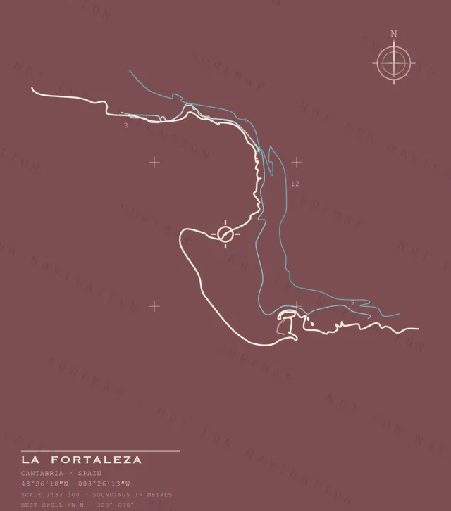 La Fortaleza chart, the full artwork printed on the back