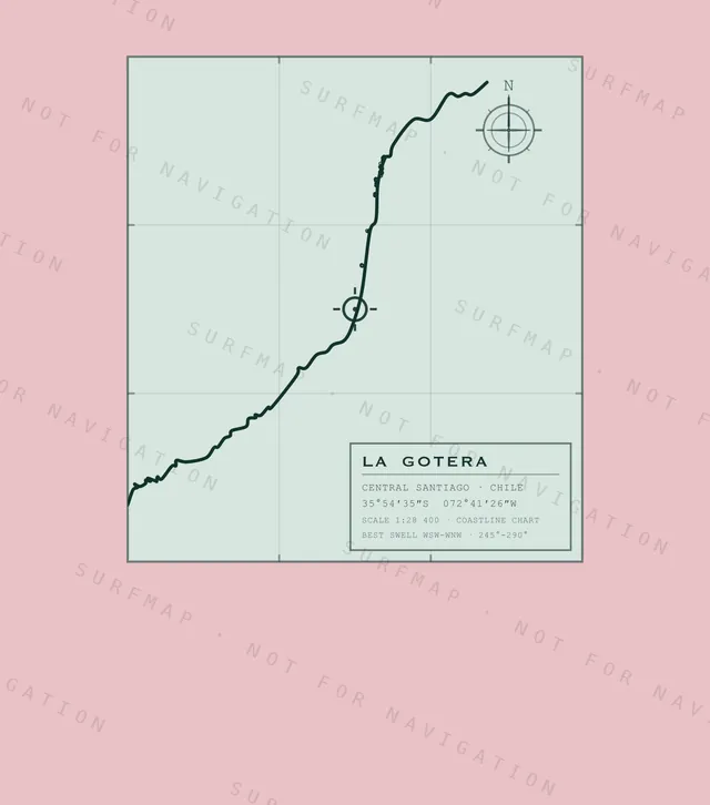 La Gotera chart, the full artwork printed on the back