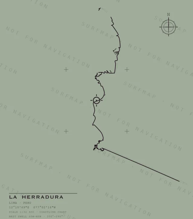 La Herradura chart, the full artwork printed on the back