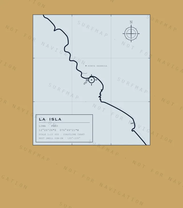La Isla chart, the full artwork printed on the back