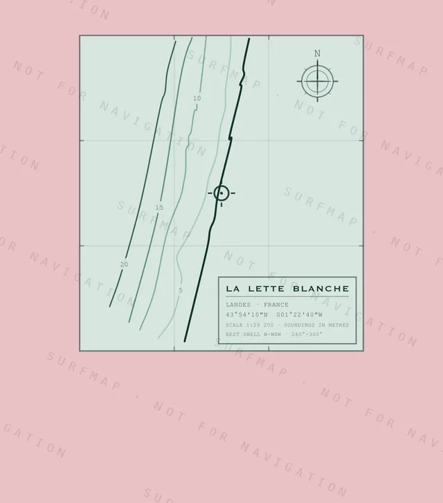 La Lette Blanche chart, the full artwork printed on the back