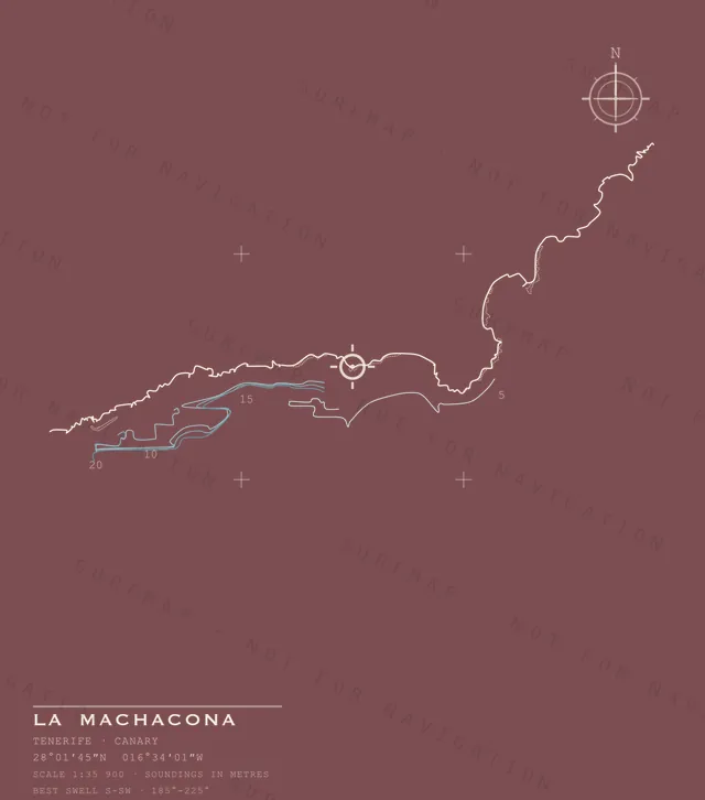 La Machacona chart, the full artwork printed on the back