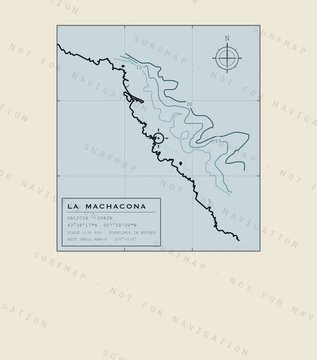 La Machacona chart, the full artwork printed on the back