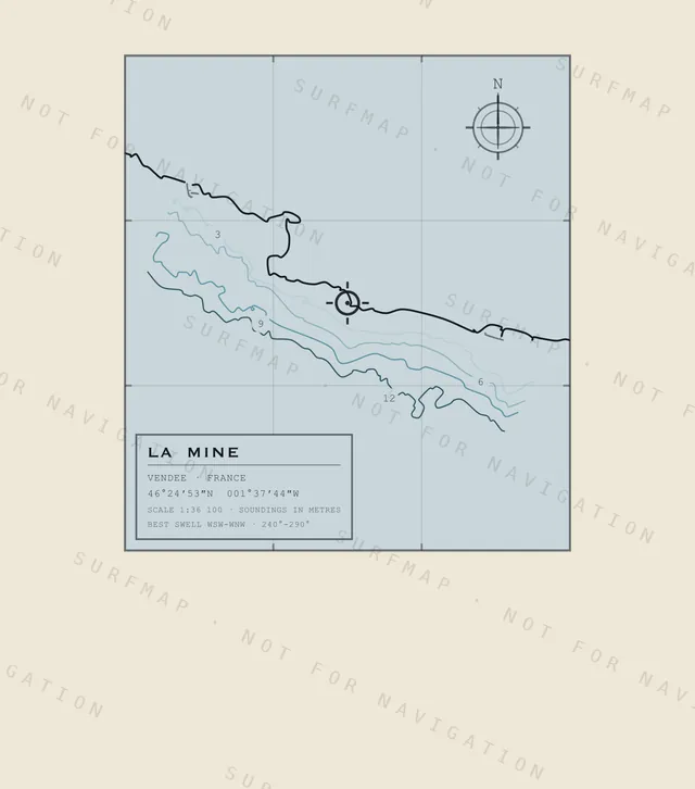 La Mine chart, the full artwork printed on the back