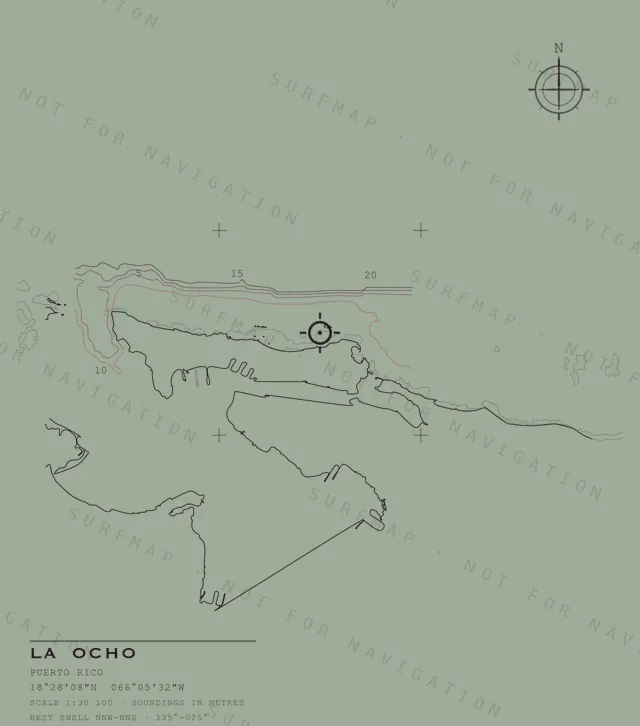 La Ocho chart, the full artwork printed on the back