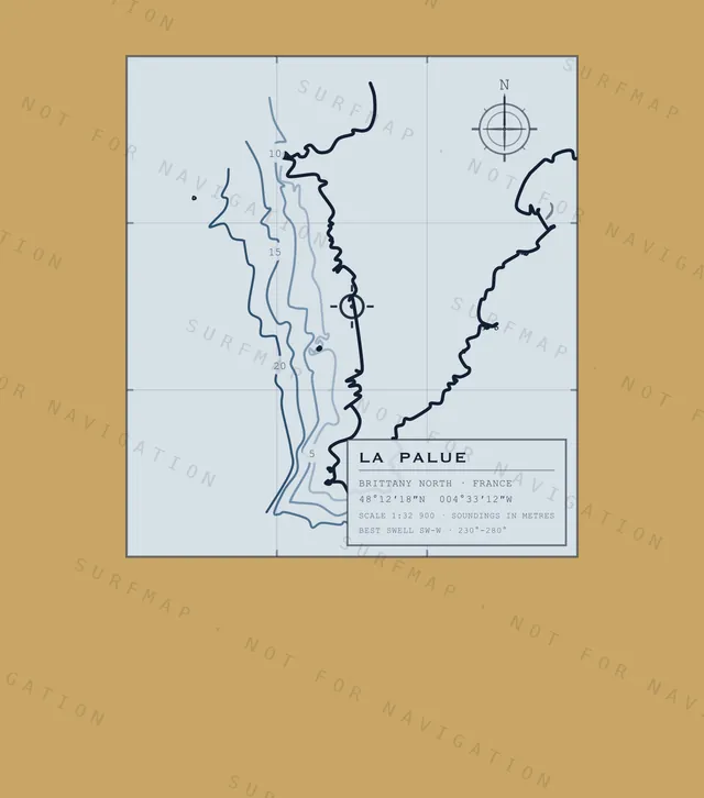 La Palue chart, the full artwork printed on the back