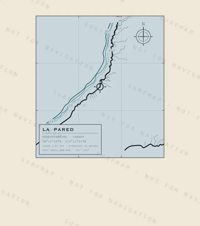 La Pared chart, the full artwork printed on the back