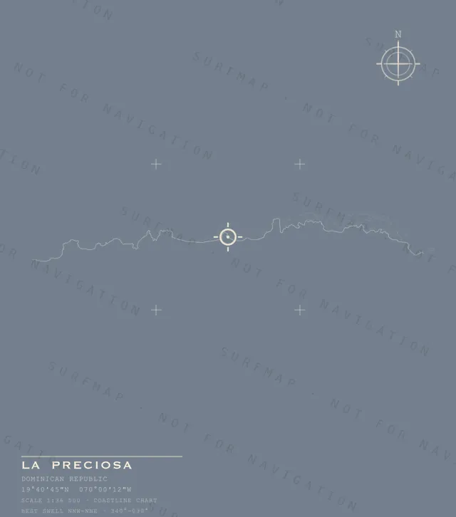 La Preciosa chart, the full artwork printed on the back