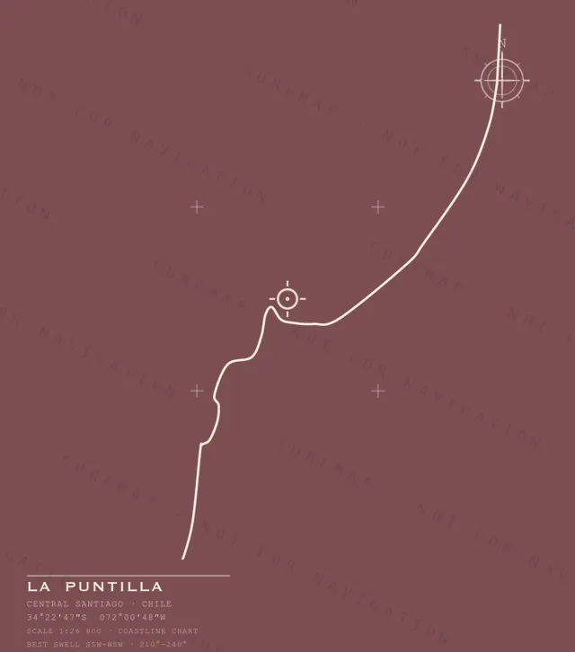 La Puntilla chart, the full artwork printed on the back