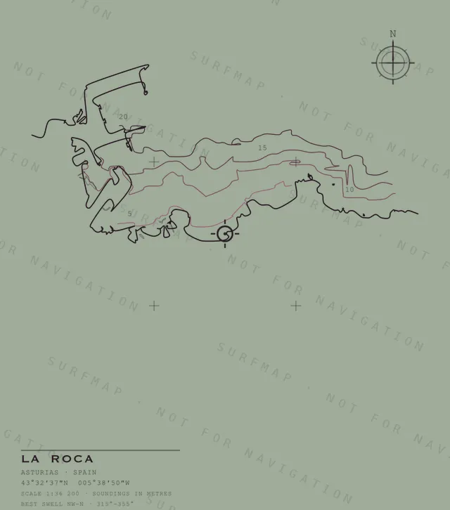 La Roca chart, the full artwork printed on the back