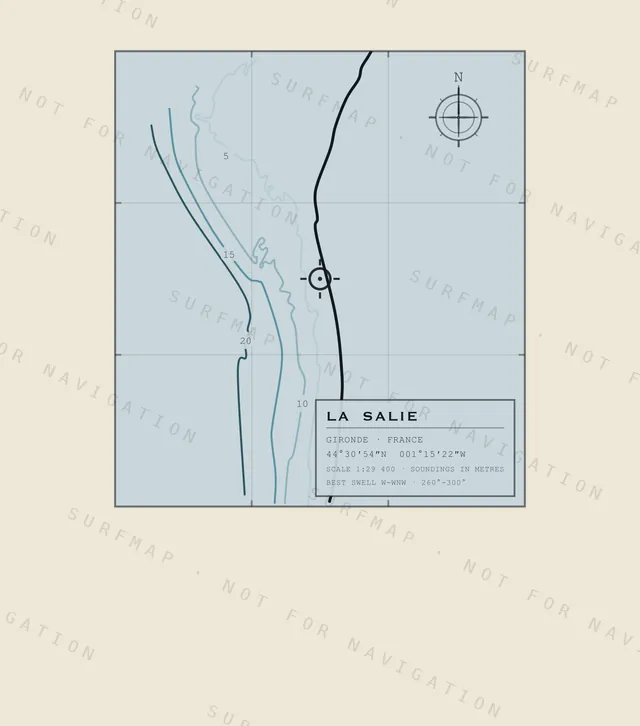 La Salie chart, the full artwork printed on the back
