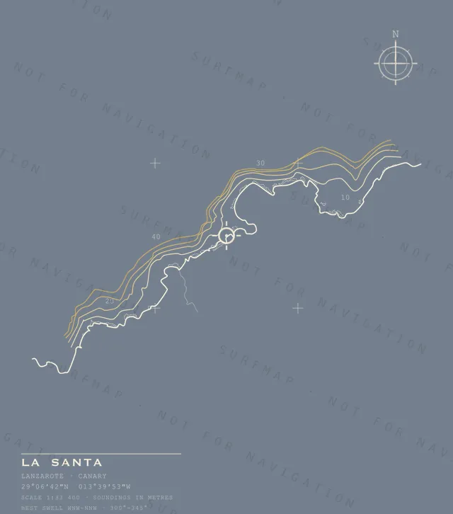 La Santa chart, the full artwork printed on the back