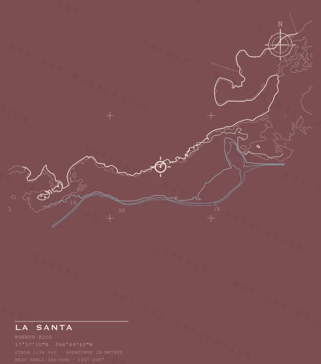 La Santa chart, the full artwork printed on the back