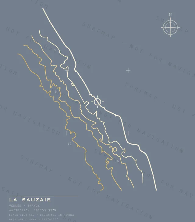 La Sauzaie chart, the full artwork printed on the back