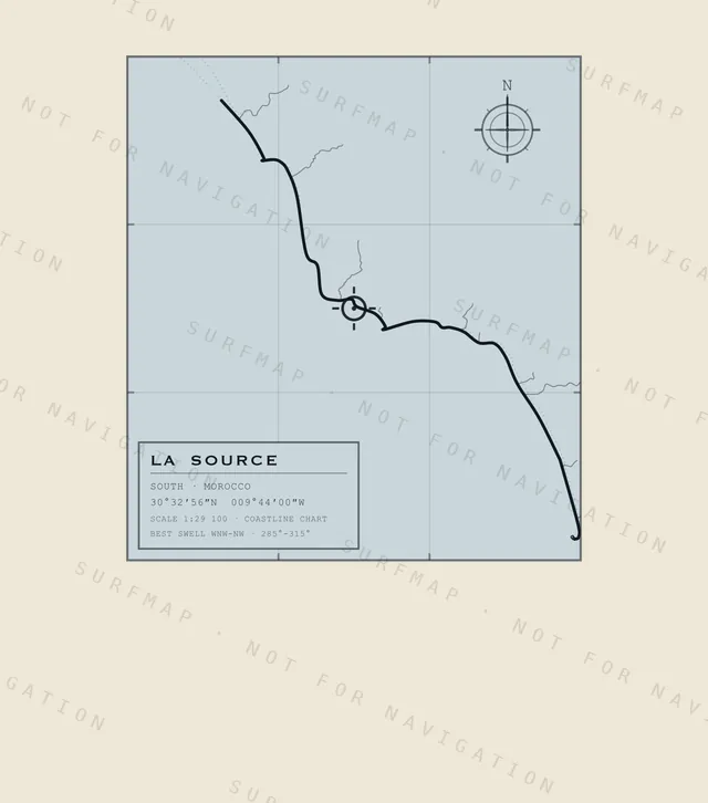 La Source chart, the full artwork printed on the back