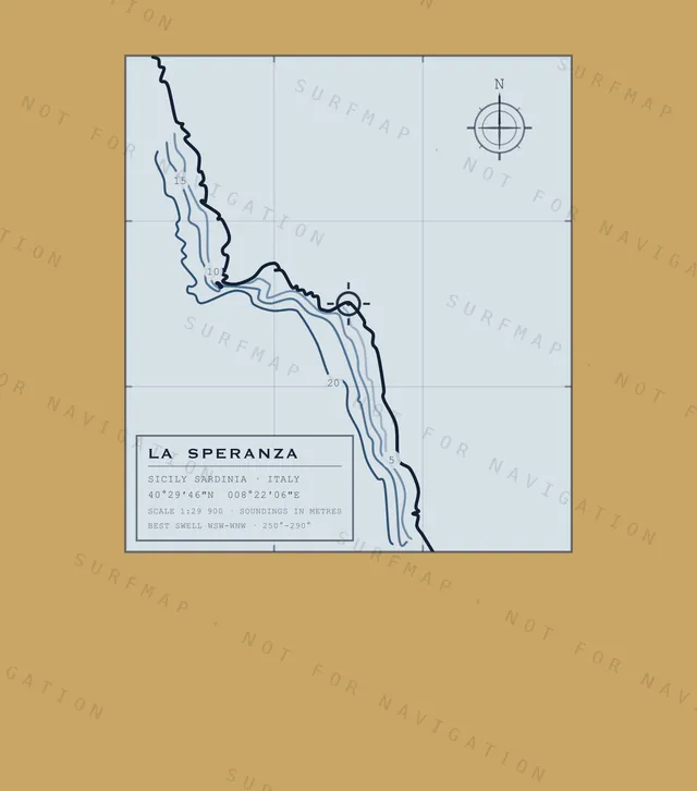 La Speranza chart, the full artwork printed on the back
