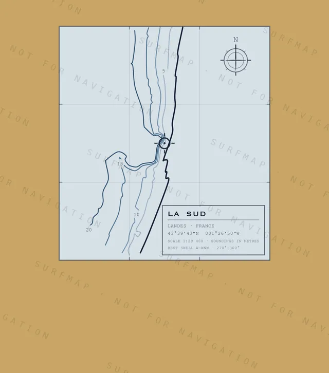 La Sud chart, the full artwork printed on the back