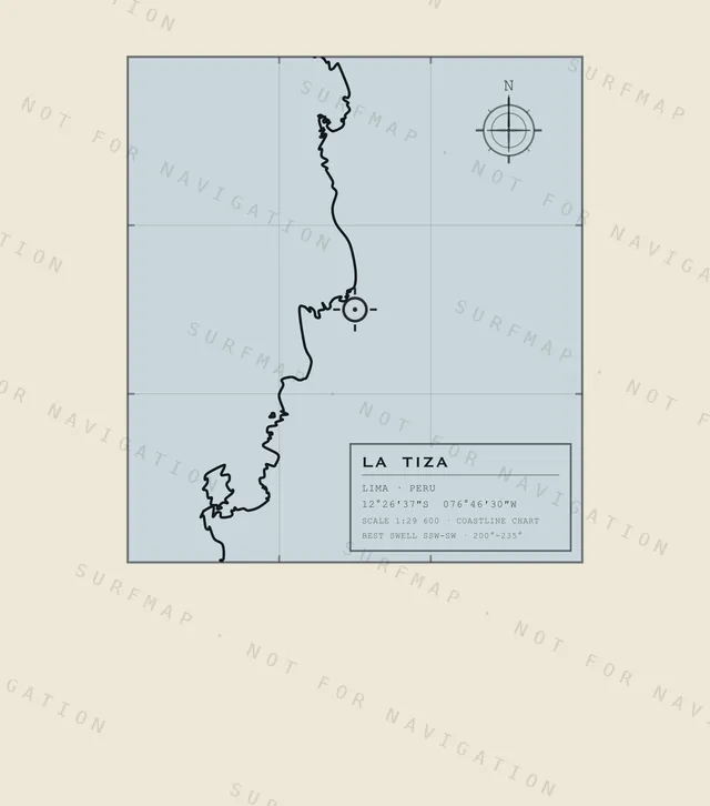 La Tiza chart, the full artwork printed on the back
