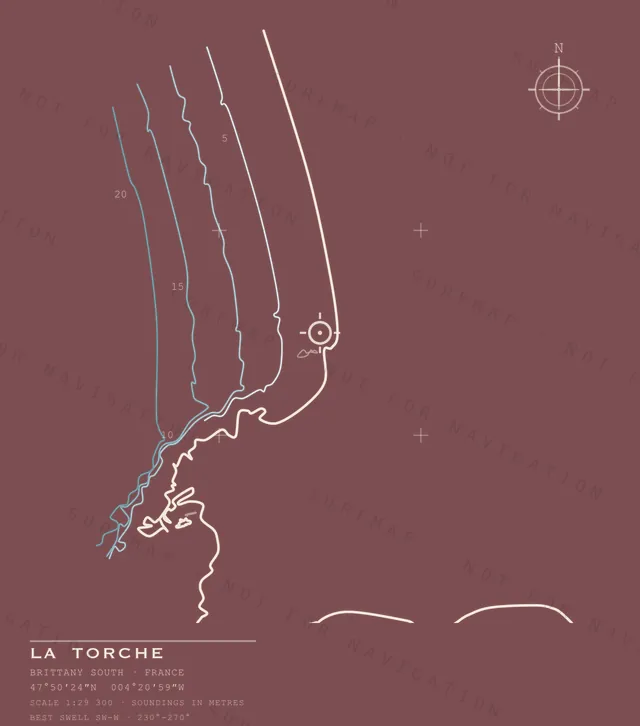 La Torche chart, the full artwork printed on the back