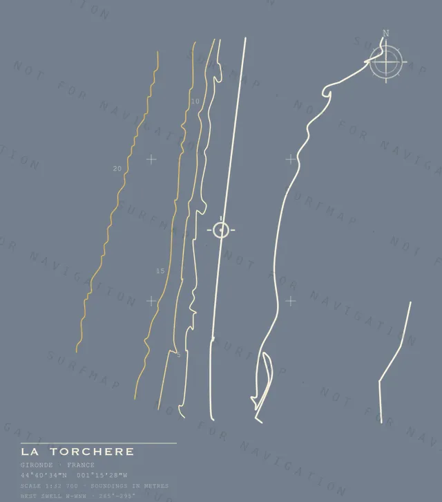 La Torchere chart, the full artwork printed on the back