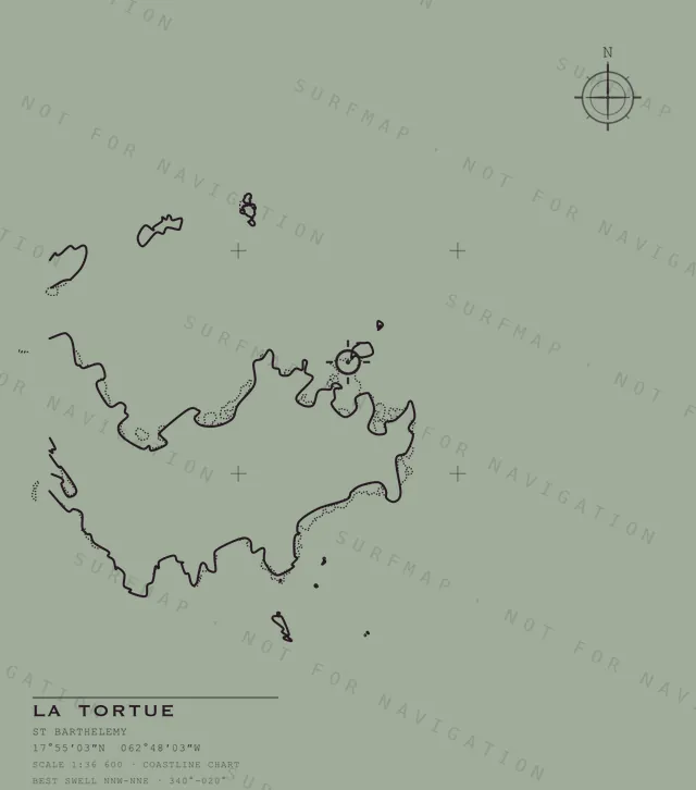 La Tortue chart, the full artwork printed on the back