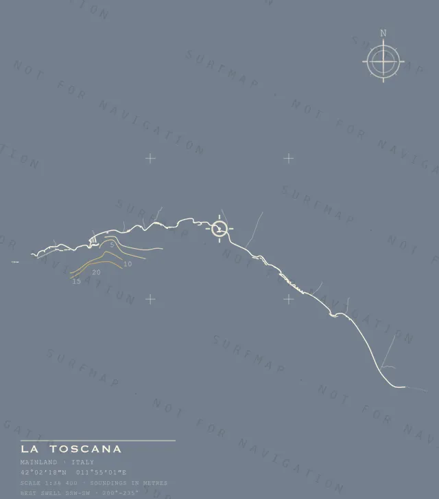 La Toscana chart, the full artwork printed on the back
