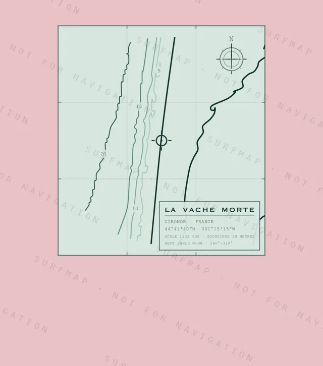 La Vache Morte chart, the full artwork printed on the back