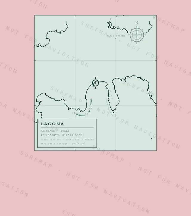 Lacona chart, the full artwork printed on the back