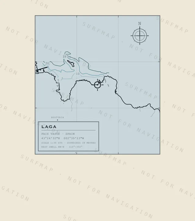 Laga chart, the full artwork printed on the back
