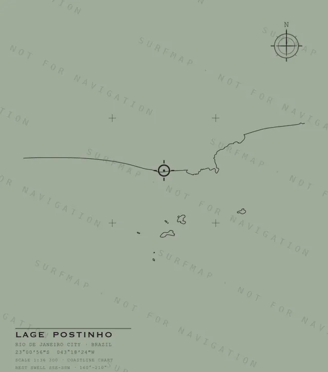 Lage Postinho chart, the full artwork printed on the back