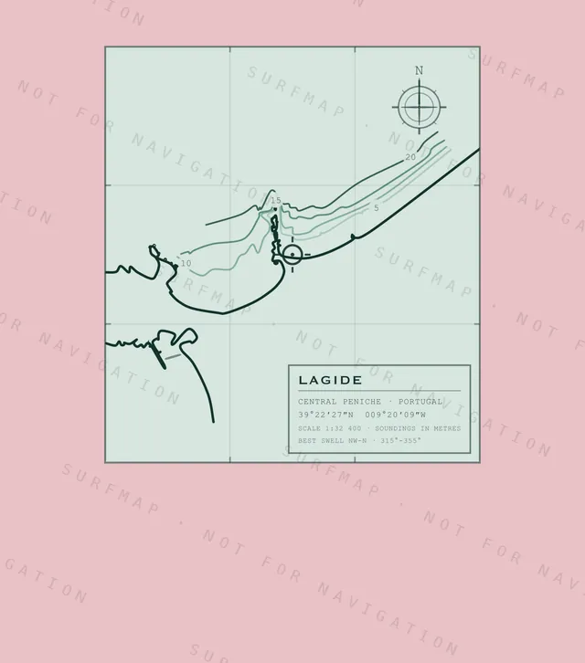 Lagide chart, the full artwork printed on the back