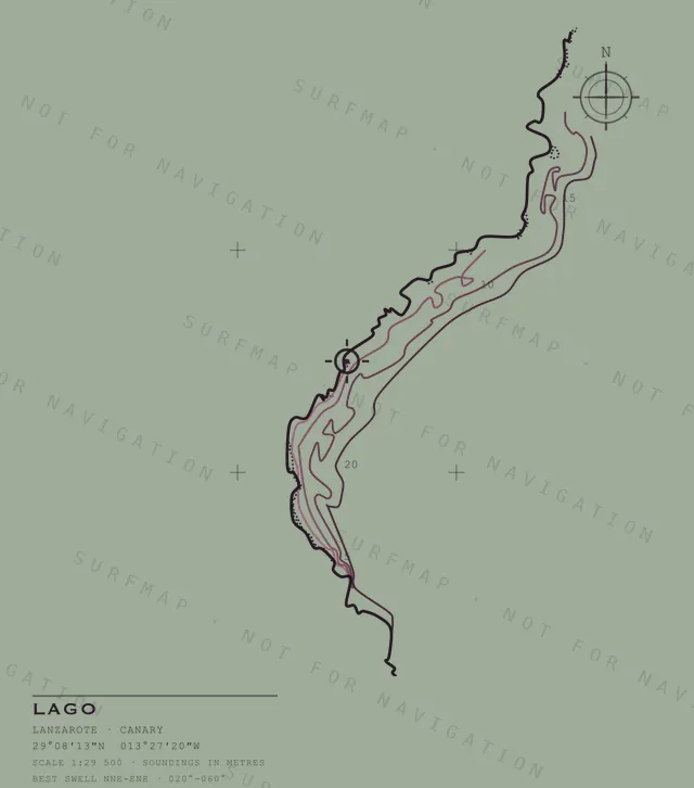 Lago chart, the full artwork printed on the back