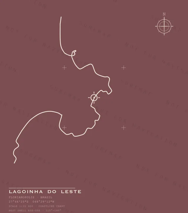 Lagoinha do Leste chart, the full artwork printed on the back