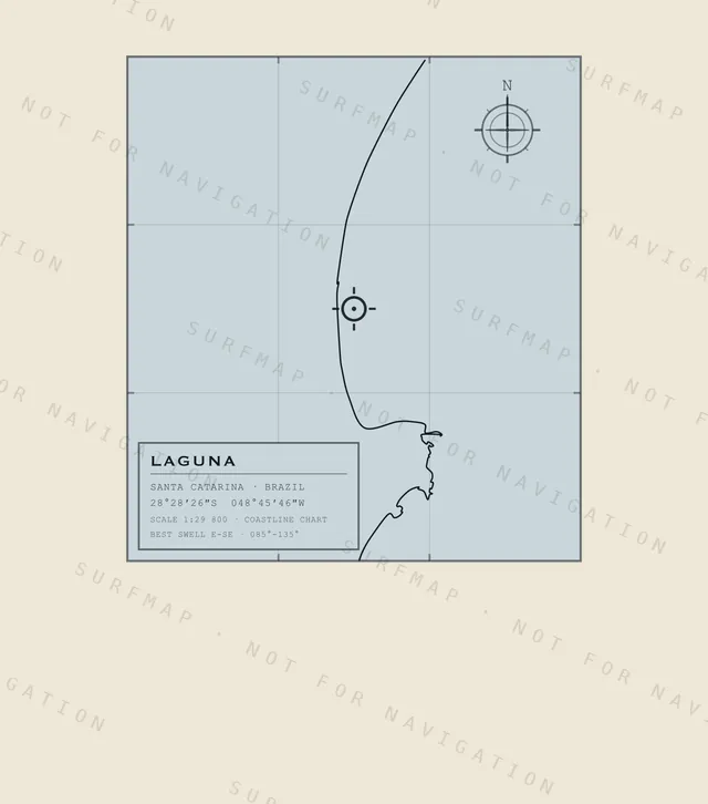 Laguna chart, the full artwork printed on the back