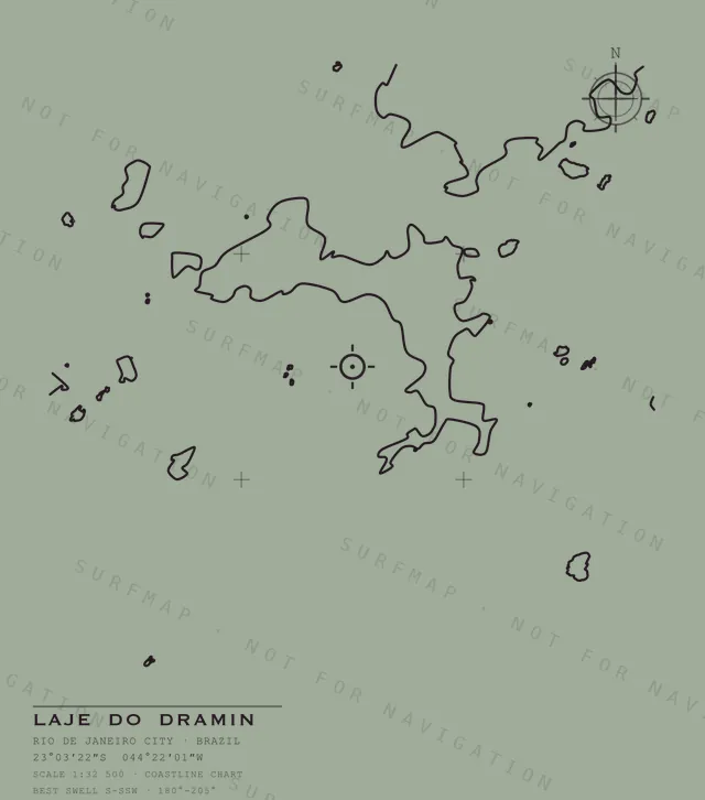 Laje do Dramin chart, the full artwork printed on the back