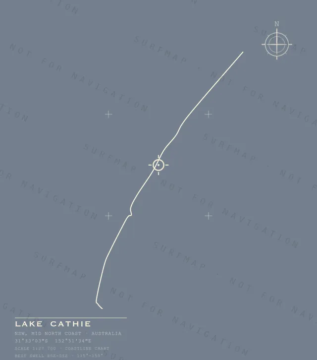Lake Cathie chart, the full artwork printed on the back